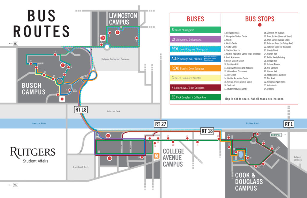 new rutgers bus map