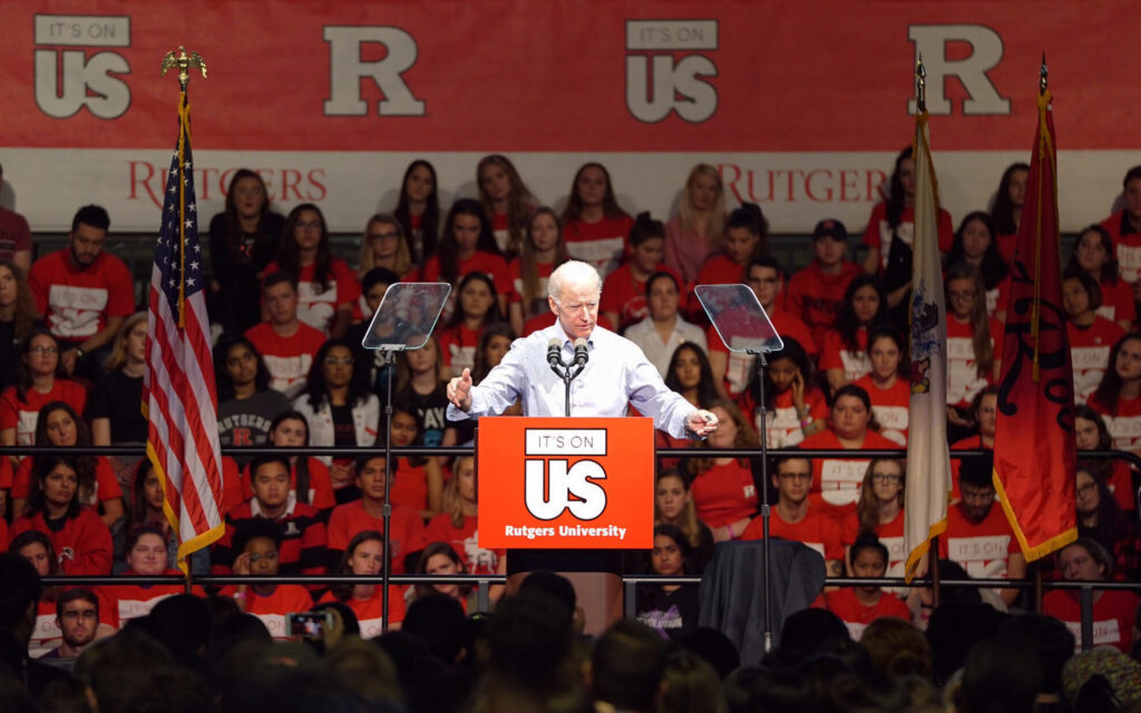 joe biden at Rutgers