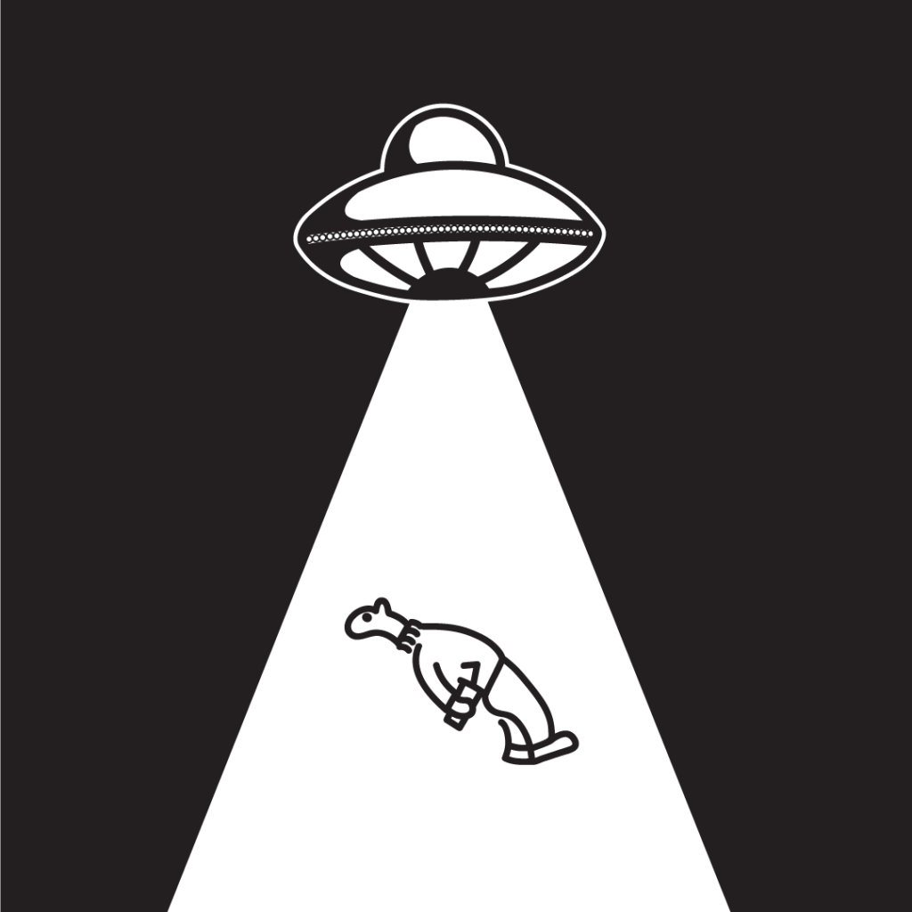 ufo abducting a person