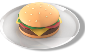 3D hamburger